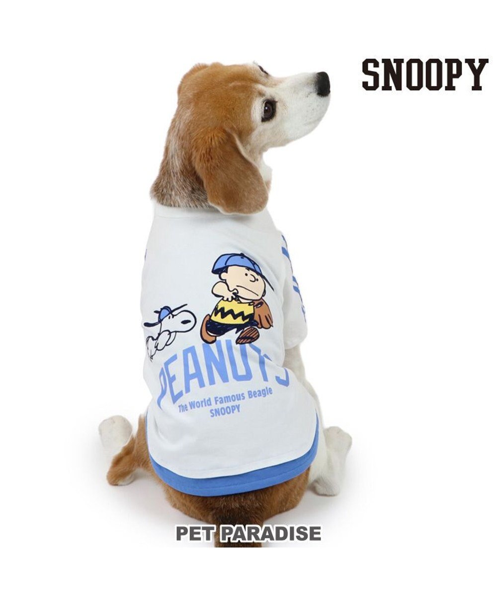 PET PARADISE スヌーピー Tシャツ 《ファインプレー柄》 白色 中型犬 大型犬 