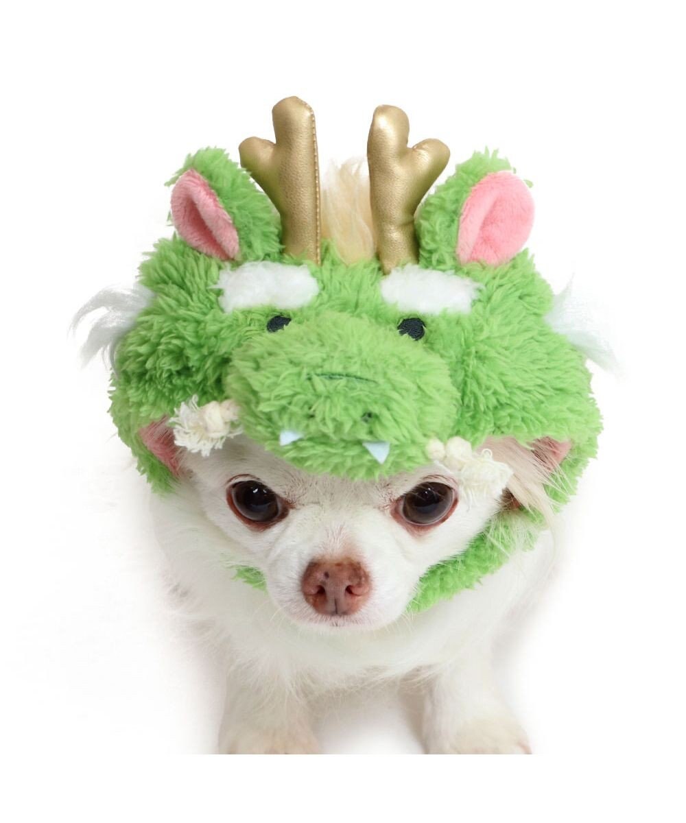 PET PARADISE ペットパラダイス 干支帽子 辰 《グリーン》 小型犬 