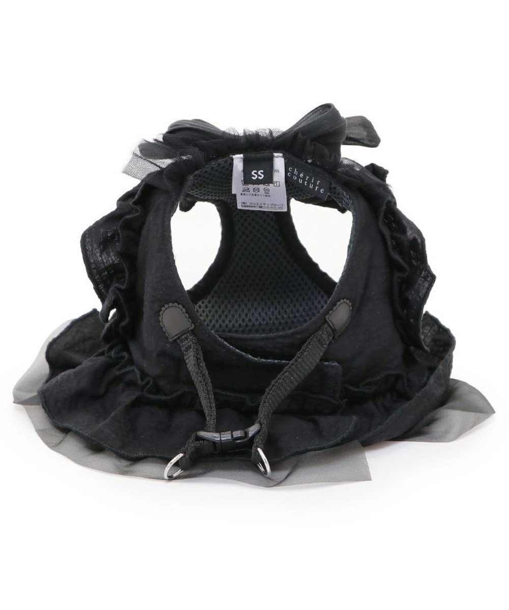 PET PARADISE cherircouture フリフリハーネス 《ブラック》 小型犬 ＳＳ 
