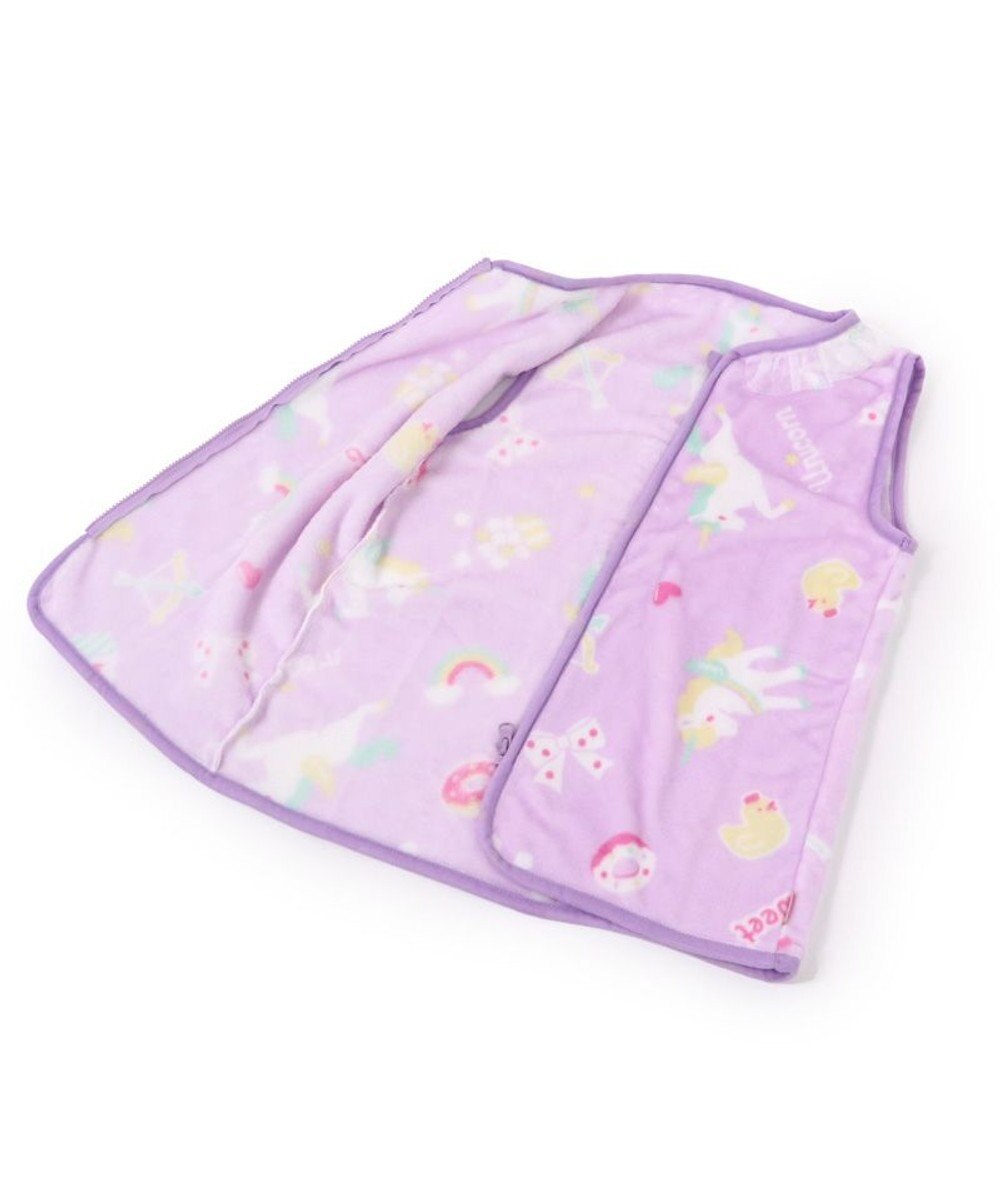 Mother garden マザーガーデン ユニコーン ふわふわ キッズ スリーパー 《ポップ柄》 M/L サイズ あったかベスト 