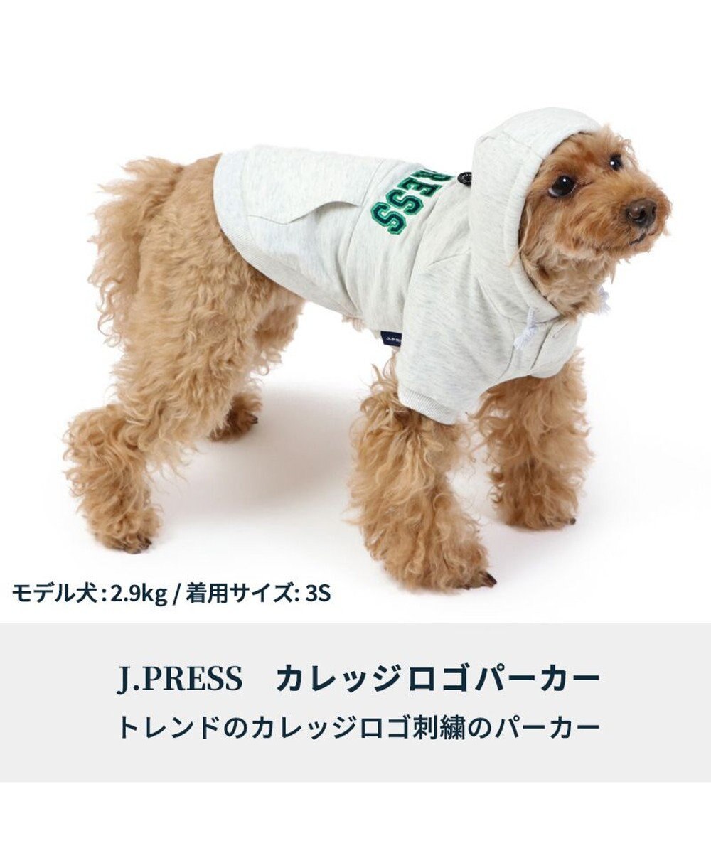 PET PARADISE 犬の服 犬 冬服 パーカー J.PRESS 【小型犬】 カレッジ ロゴ 