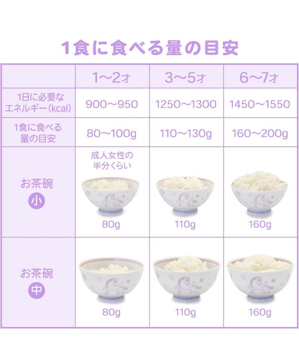 Mother garden マザーガーデン ユニコーン くっつきにくい ご飯茶碗 小盛 ピンク 
