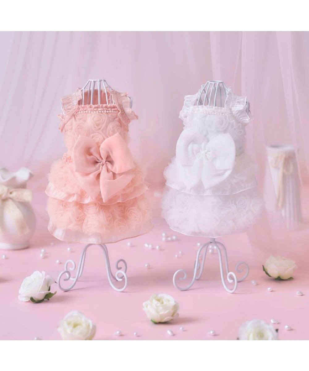 PET PARADISE cherircouture メニーローズ ワンピース ホワイト 小型犬 