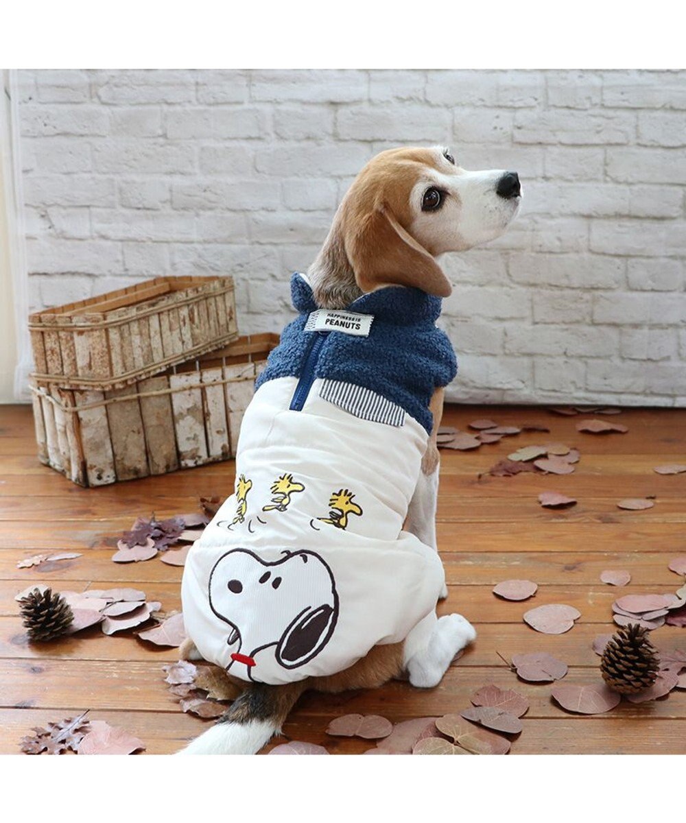 PET PARADISE スヌーピー 遠赤外線 エアベスト 《ホワイト》 中型犬 大型犬 