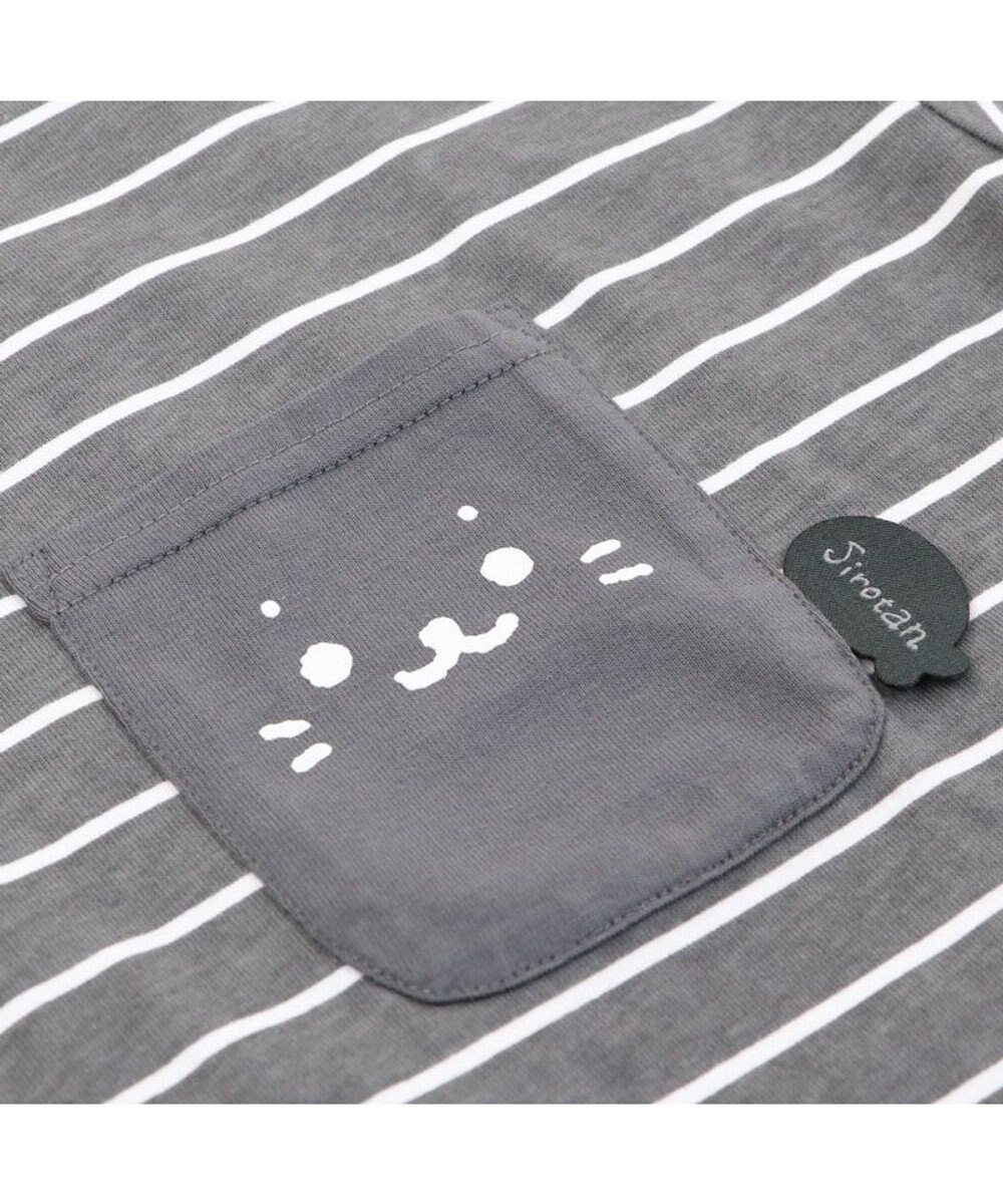 Mother garden しろたん ボーダー柄Ｔシャツ 半袖 《黒色》 キッズサイズ 100 120 140cm 