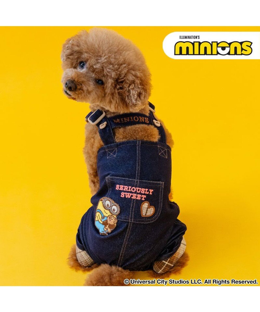 PET PARADISE ミニオン 切替チェック オーバーオール  小型犬 