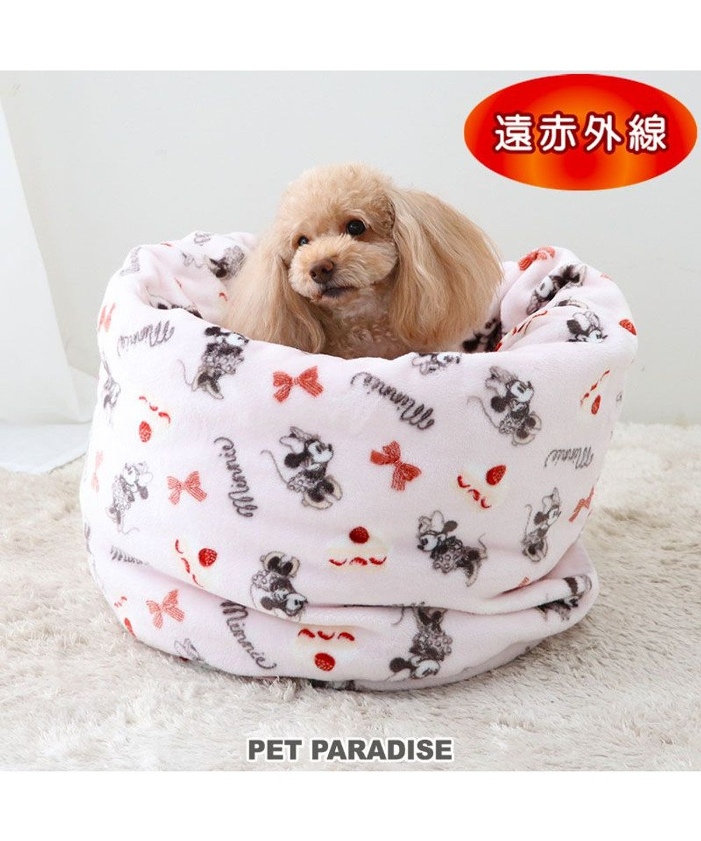 PET PARADISE ディズニー ミニーマウス 筒形寝袋 遠赤外線 《ケーキ柄》 42×70cm 