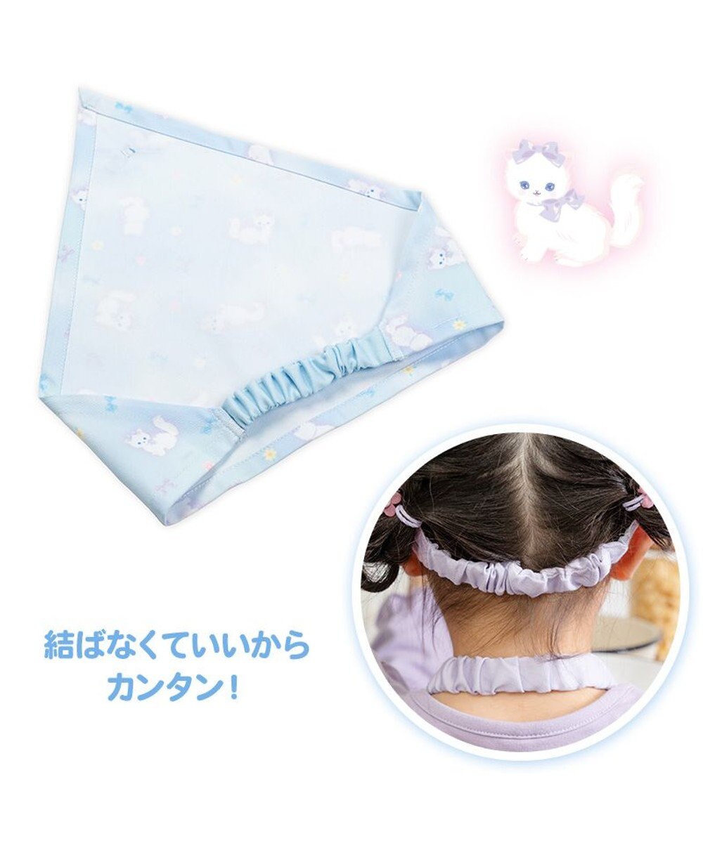 Mother garden マザーガーデン バッククロスエプロン 三角巾付き 100～120cm 《ふわねこ柄》 