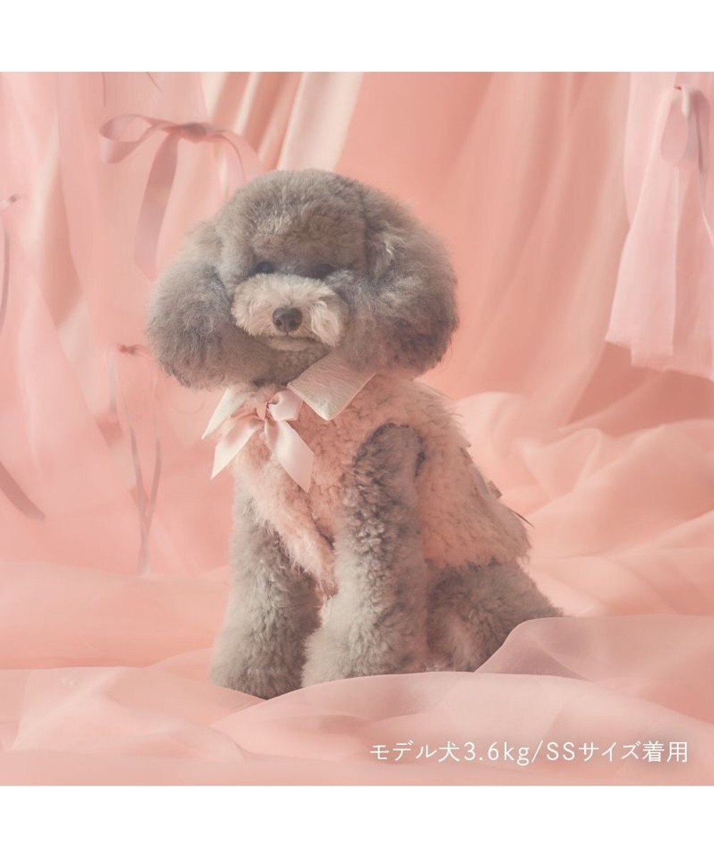 PET PARADISE cherircouture メニーリボンファーベスト 《ピンク》 小型犬 