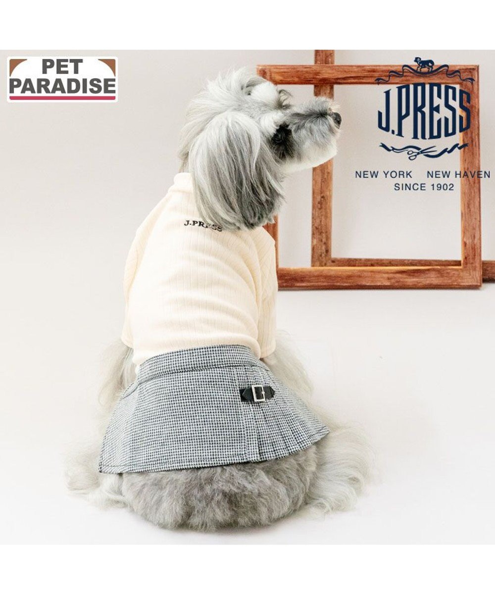 PET PARADISE J.PRESS ちどり柄 スカートつなぎ 小型犬 