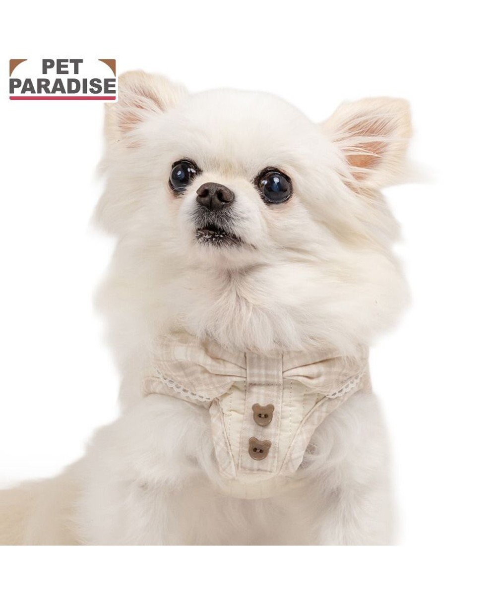 PET PARADISE ペットパラダイス くまちゃん グレンチェック ベストハーネス  小型犬 Ｓ 