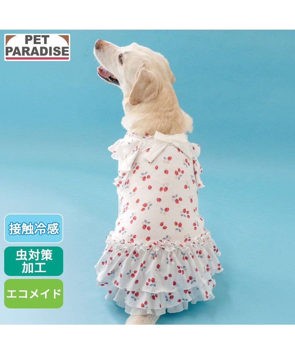PET PARADISE ペットパラダイス  エコメイド ワンピース 《苺柄》 中型犬 大型犬 