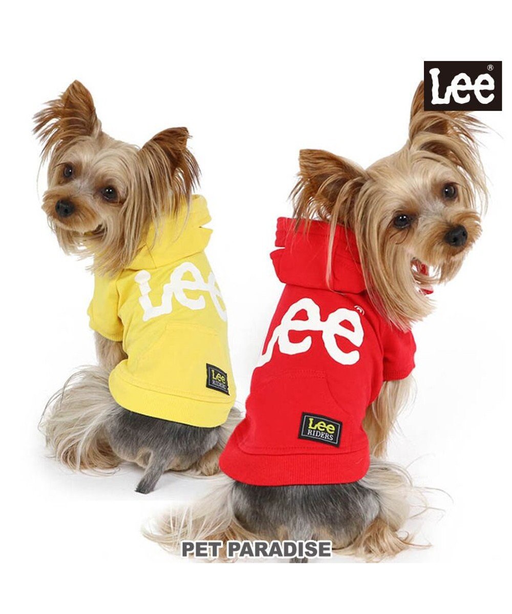 PET PARADISE 犬の服 犬 服 秋冬 Ｌｅｅ パーカー 【小型犬】 白 ロゴ レッド イエロー 