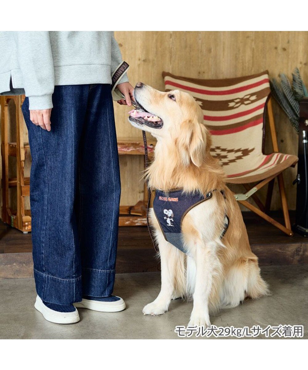 PET PARADISE スヌーピー ハーネス＆リード 《ワッペン柄》 Ｍ 大型犬 