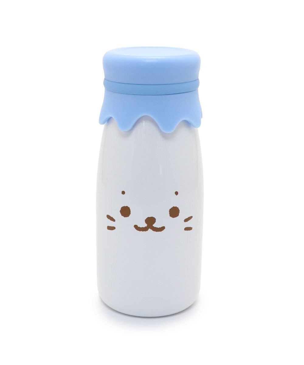 Mother garden しろたん 牛乳瓶風 ステンレスボトル 水筒 《顔ぼん》 単品 