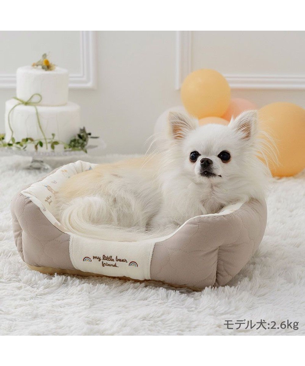 PET PARADISE ペットパラダイス くまちゃん キルトカドラー S  超小型犬 38×32cm 