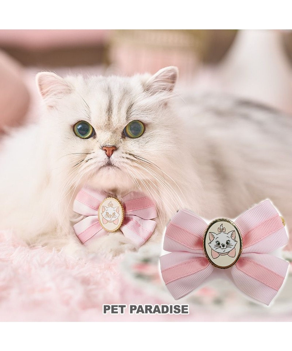 PET PARADISE ディズニー マリー 大リボン 猫首輪 S / M 