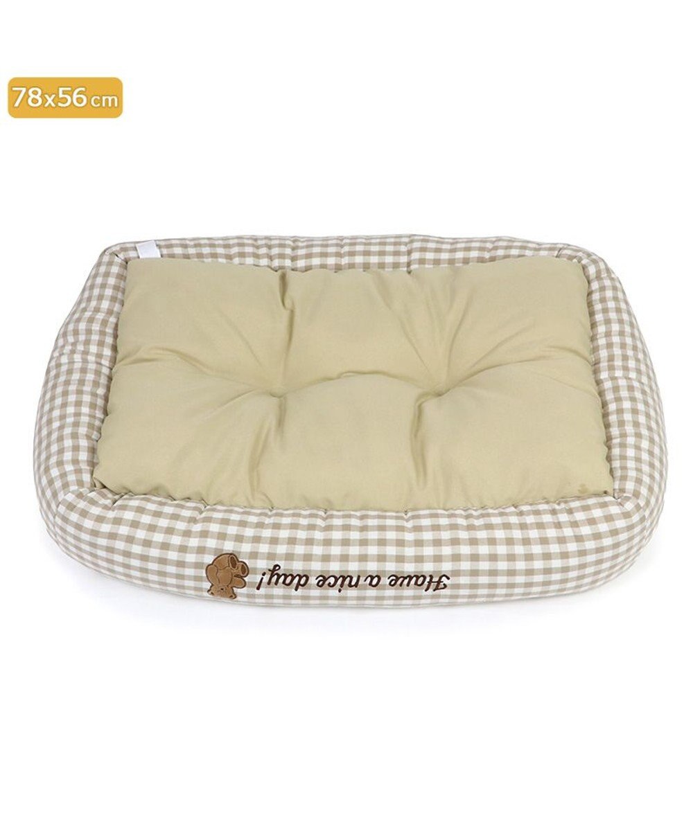 PET PARADISE ペットパラダイス クール 四角カドラー 《くまチェック柄》 大型犬 