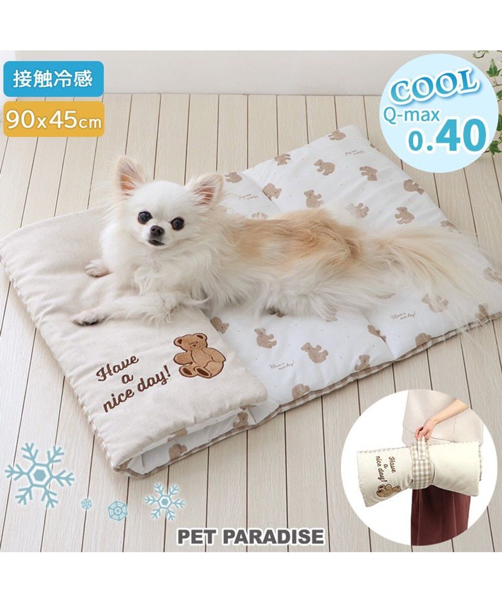 PET PARADISE ペットパラダイス クールロールマット 《くまちゃん 水玉柄》 小型犬 
