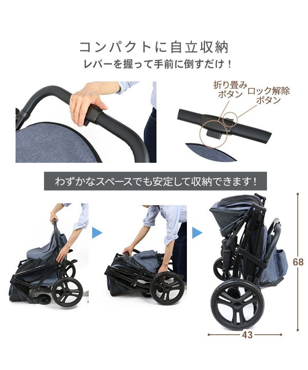 PET PARADISE smooca  ラージ ペットカート 強化メッシュ 《デニム調》 