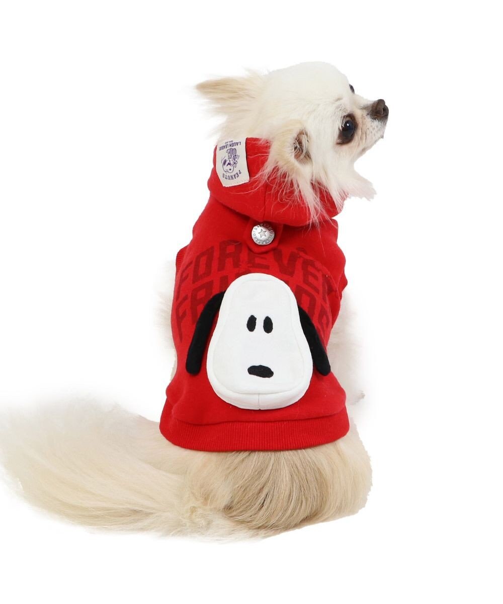 PET PARADISE スヌーピー ずっ友 お揃い パーカー 《レッド》 小型犬 
