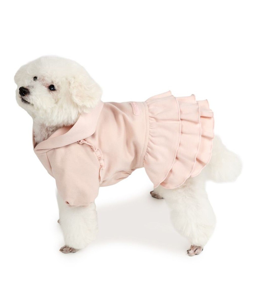 PET PARADISE ペットパラダイス フリルフーディー 《桃》 小型犬 