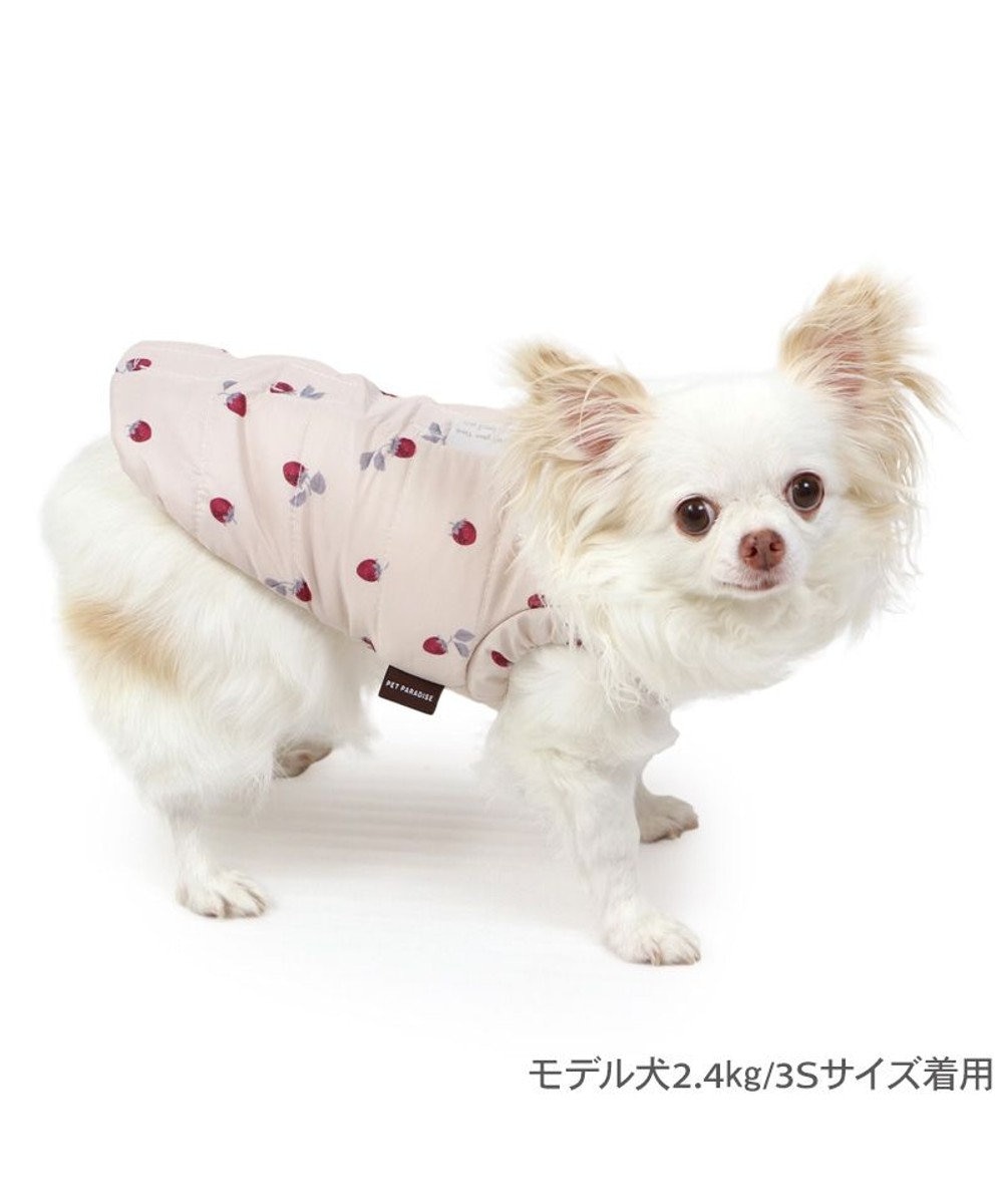 PET PARADISE ペットパラダイス 遠赤外線 背中開き 綿入りベスト 《いちご》 超小型犬 小型犬 