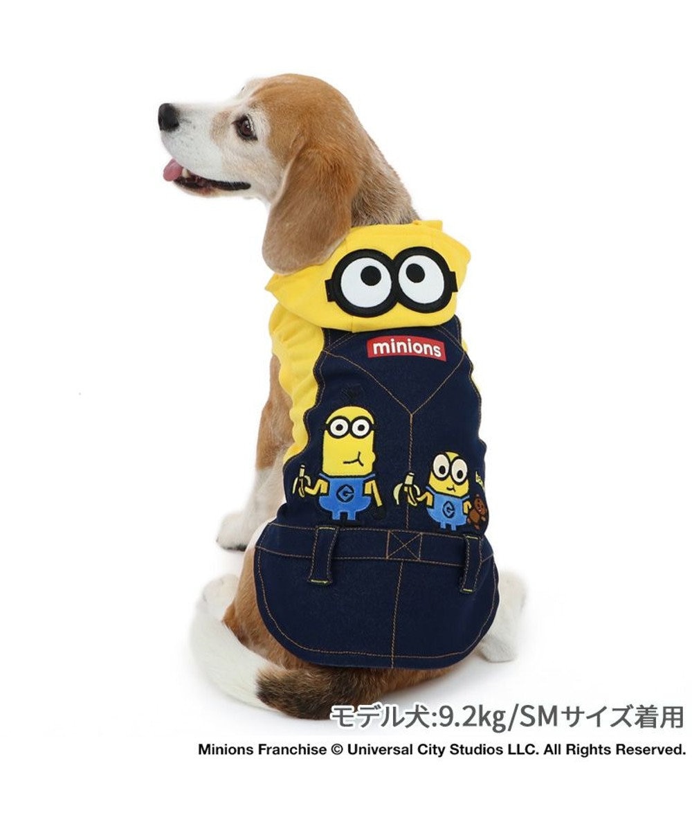PET PARADISE ミニオン オーバーオール風 パーカー 中型犬 