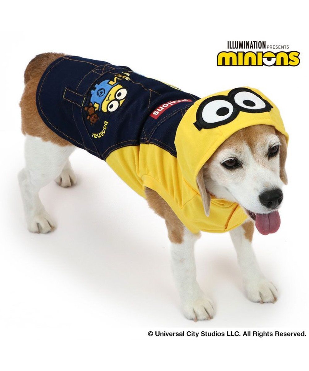 PET PARADISE ミニオン オーバーオール風 パーカー 中型犬 