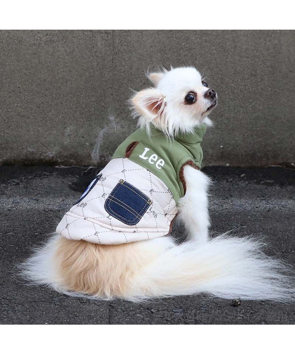 PET PARADISE LEE 綿入ベスト モノグラム 《カーキー》 小型犬 