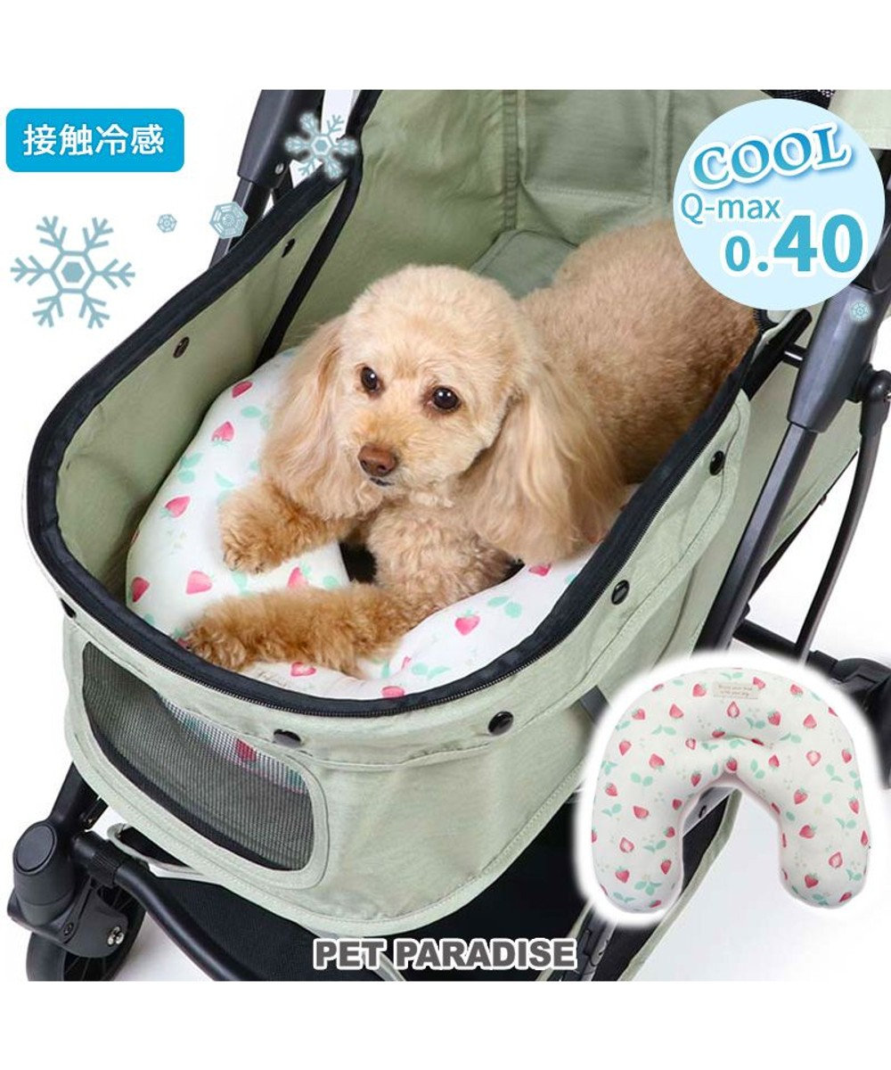 PET PARADISE ペットパラダイス クール ピロー 《いちご＆お花柄》 