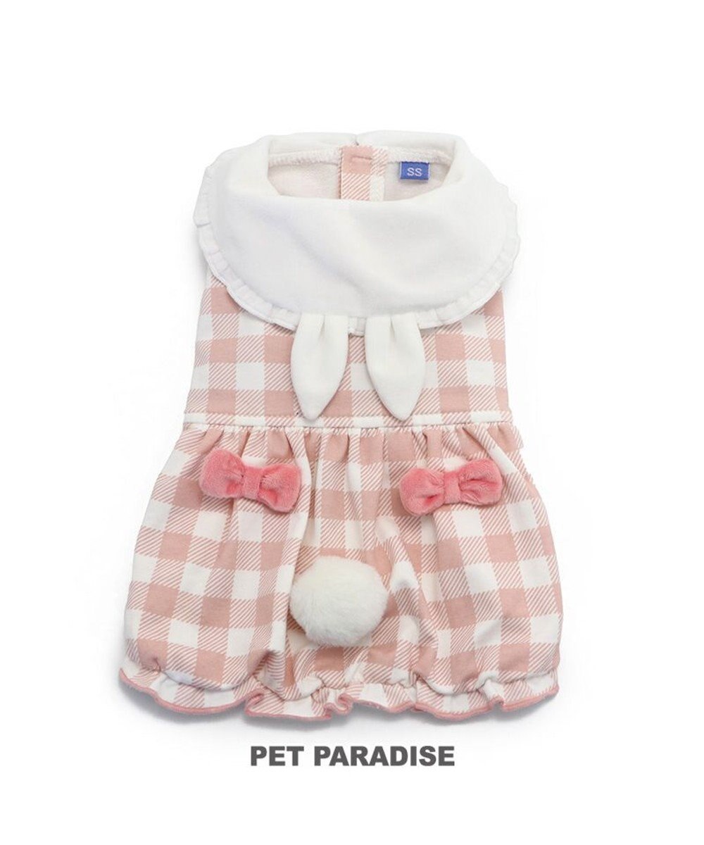 PET PARADISE ペットパラダイス うさぎ バルーン ワンピース 《チェック柄》 小型犬 