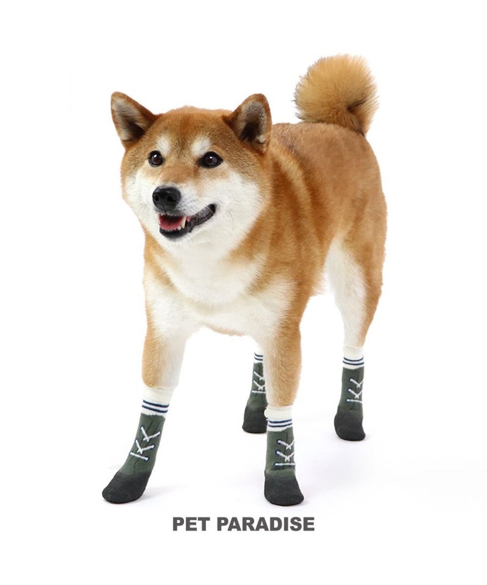 PET PARADISE 犬 靴 靴下 フィットシューズ 【SM】 グリーン ブラウン 