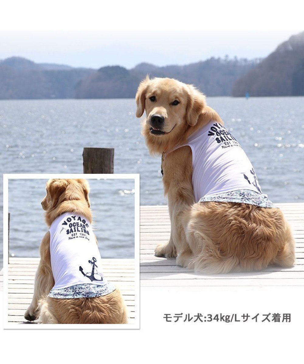 PET PARADISE ペットパラダイス マリン柄 タンクトップ SM【中型犬】【大型犬】 