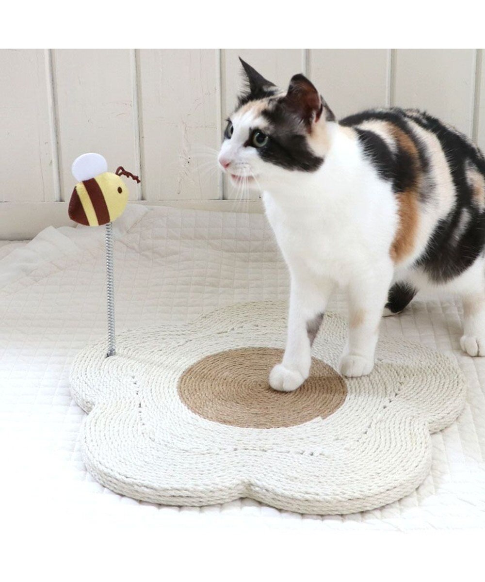 PET PARADISE ペットパラダイス 猫 爪とぎ プレート 花《白》 