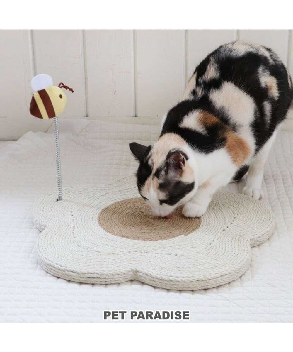 PET PARADISE ペットパラダイス 猫 爪とぎ プレート 花《白》 