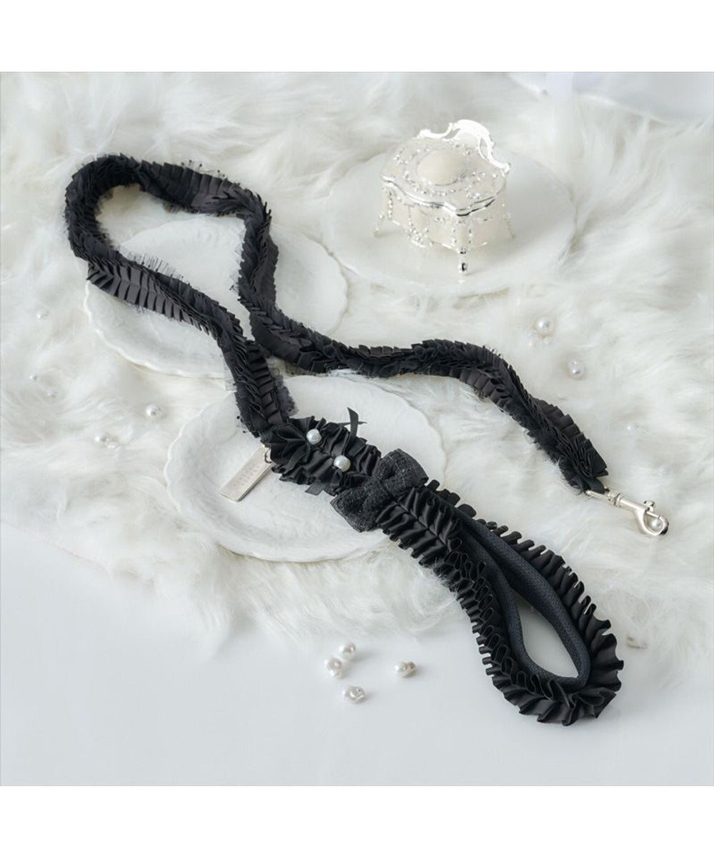 PET PARADISE cherircouture ツイード リボンリード 《ブラック》 ４Ｓ～３Ｓ 