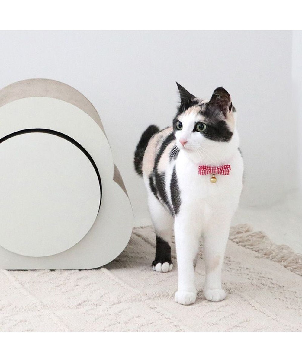 PET PARADISE ペットパラダイス 猫 首輪 ギンガムチェック 《レッド》 小サイズ/中サイズ 