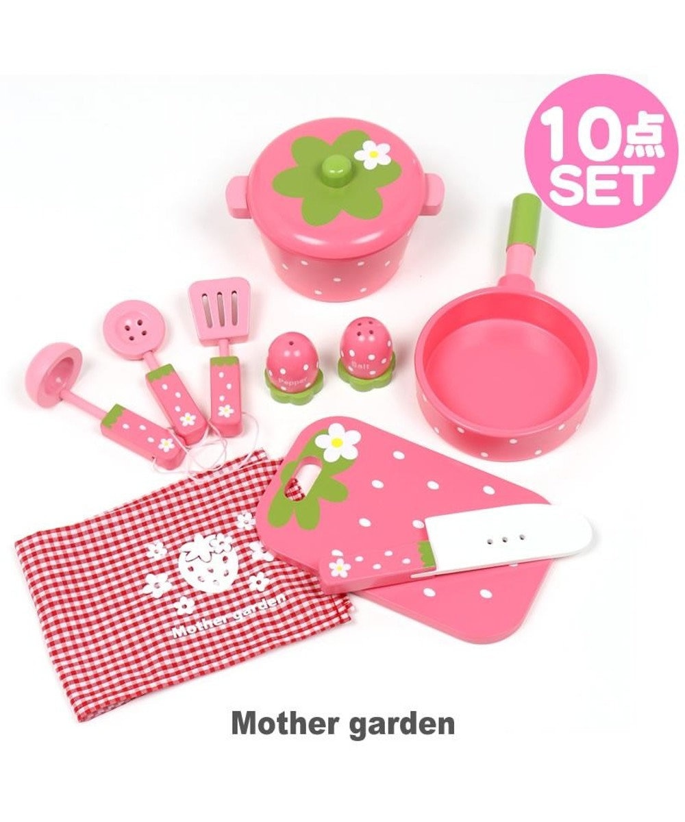 Mother garden  マザーガーデン 野いちごままごと キッチンツールセット《粒々いちご柄 》 