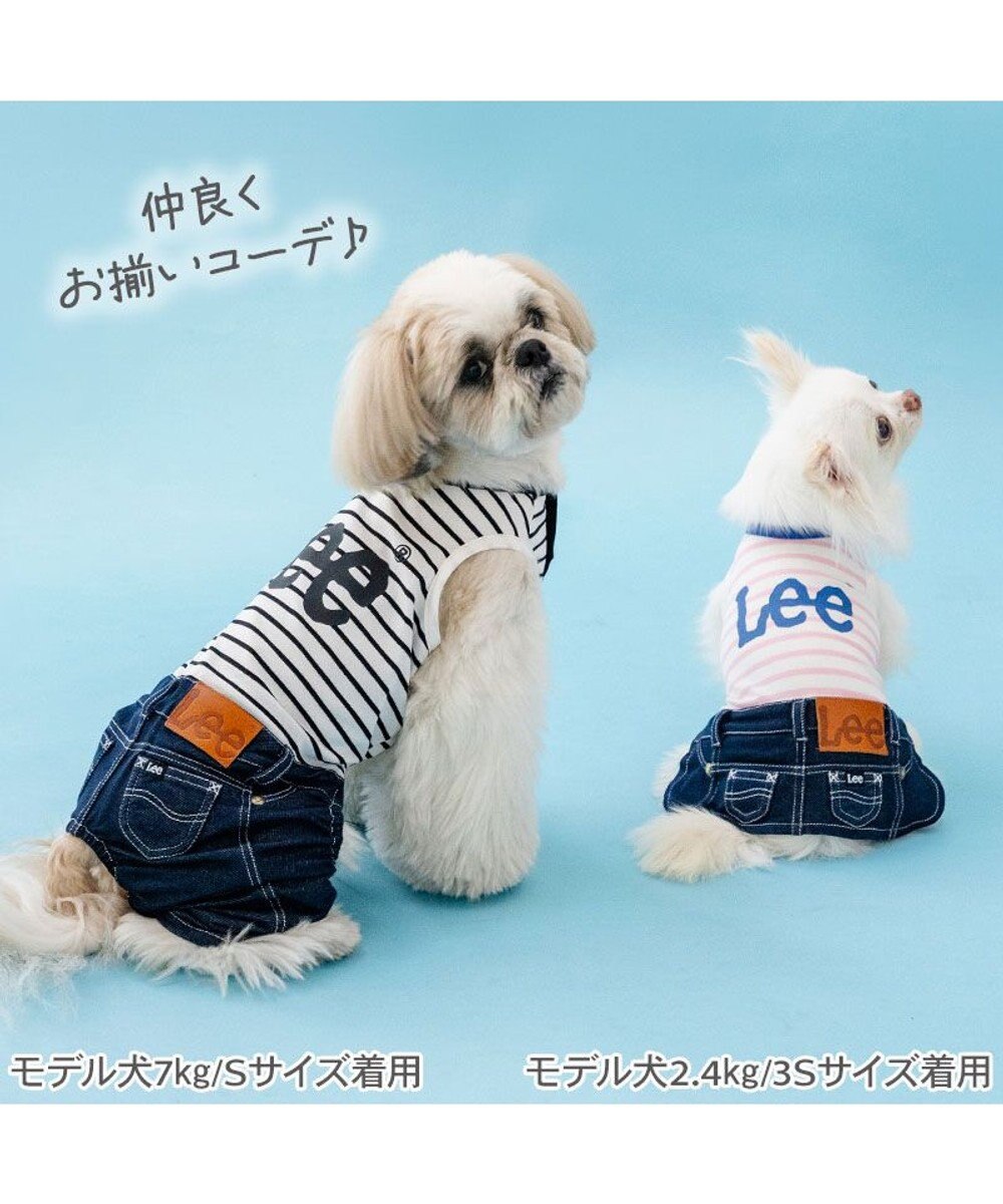 PET PARADISE Lee 鹿の子 ボーダー スカートつなぎ 小型犬 