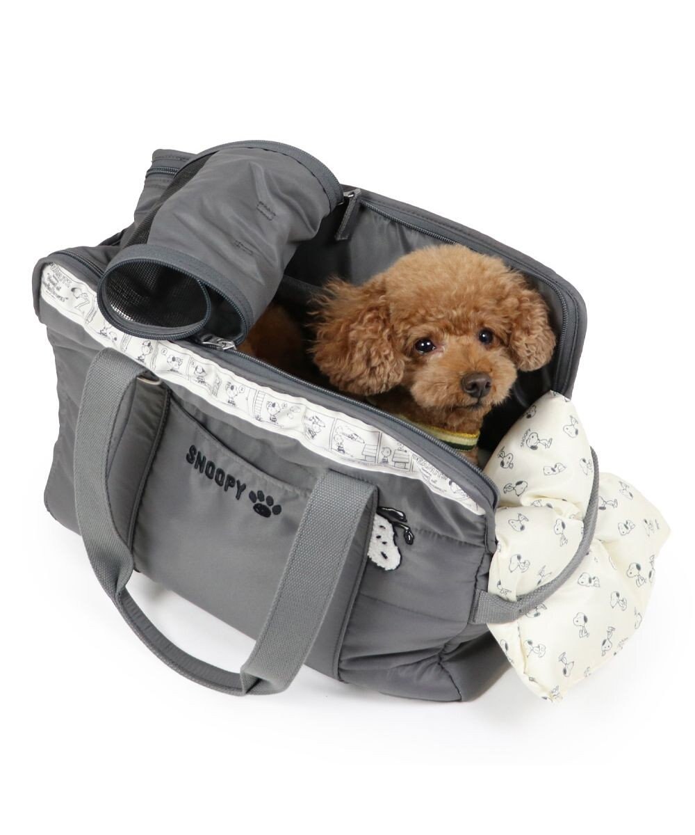 PET PARADISE スヌーピー モノトーン キャリー  M 小型犬 約4～8kg 