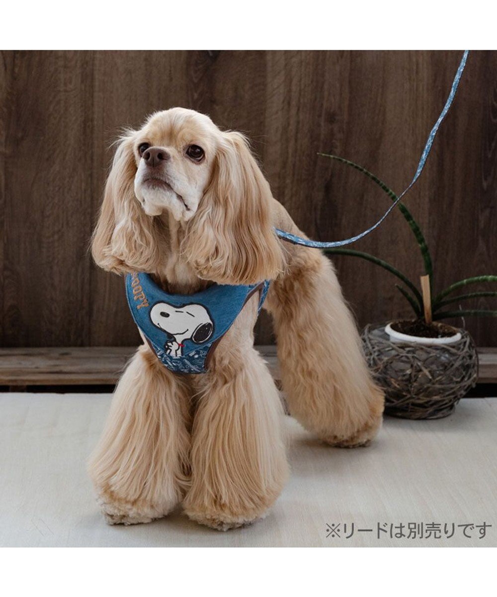 PET PARADISE スヌーピー ベストハーネス 《デニム風》 ＳＭ 中型犬 