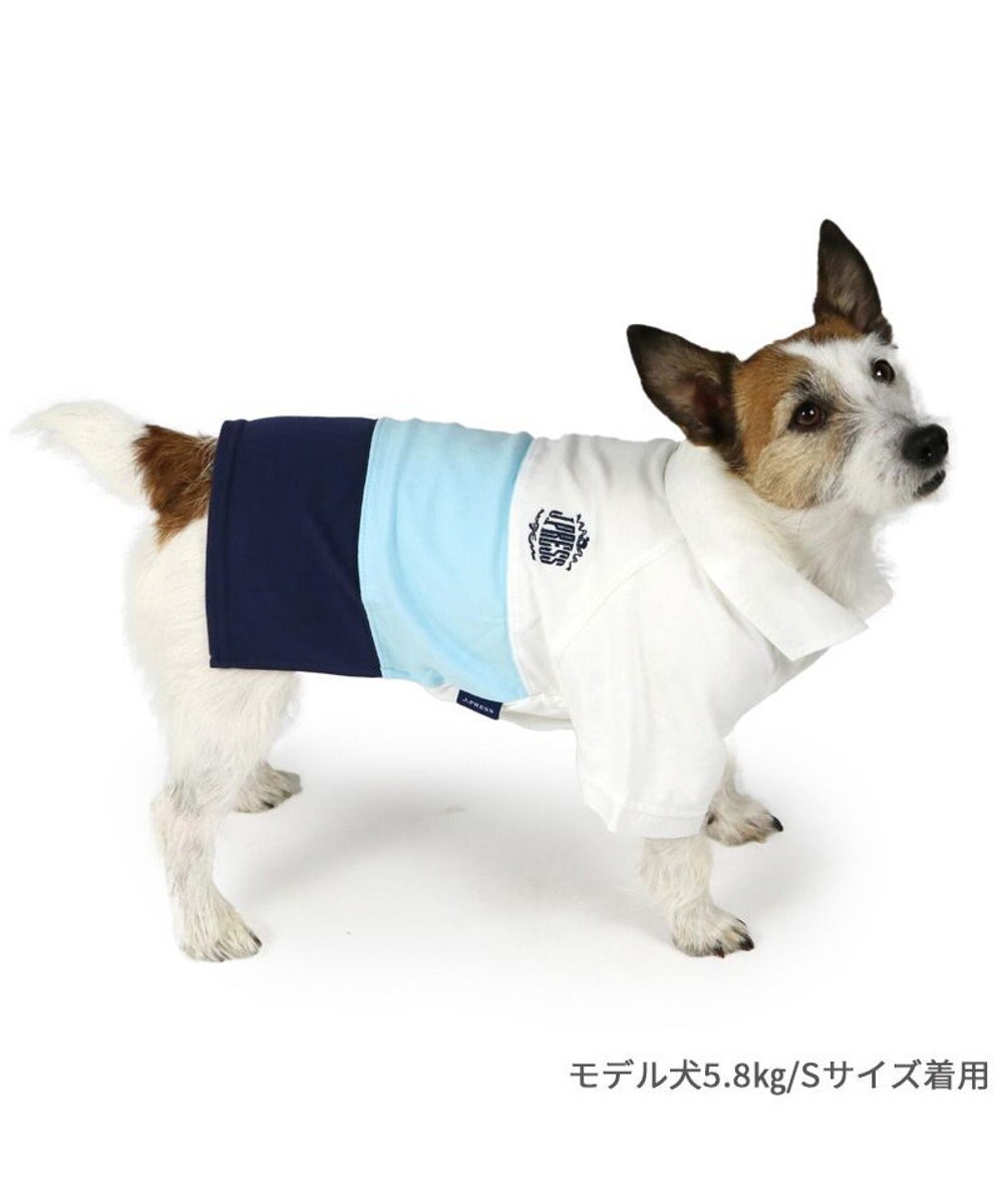 PET PARADISE J.PRESS スキッパーポロシャツ トリコロール 小型犬 
