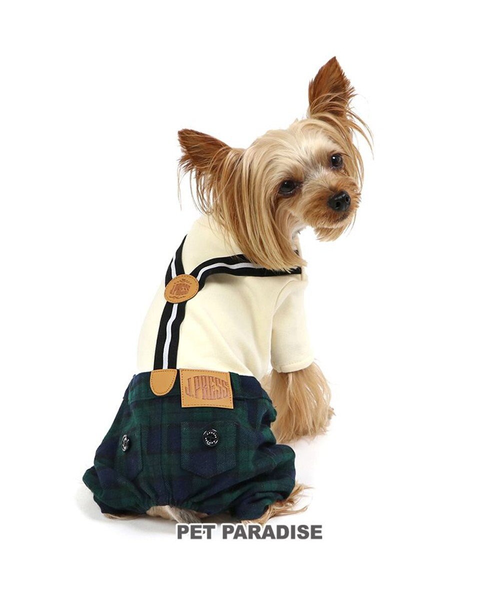 PET PARADISE J.PRESS ブラックウォッチ パンツつなぎ  小型犬 