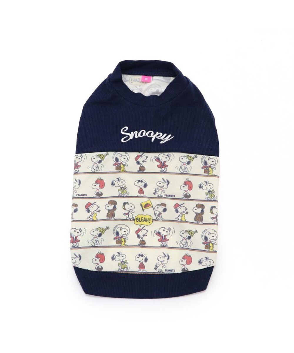 PET PARADISE スヌーピー パッチ付き 長袖 Tシャツ 《 ネイビー》【小型犬】 
