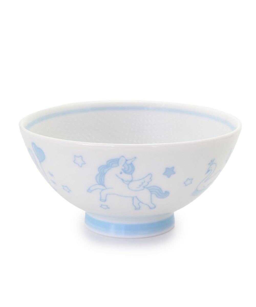 Mother garden マザーガーデン ユニコーン くっつきにくい ご飯茶碗 小盛 水色 