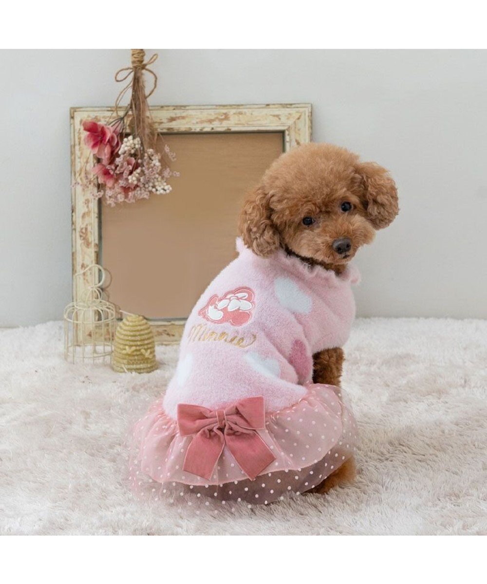 PET PARADISE ディズニー ミニーマウス 遠赤外線 ハートニット  小型犬 