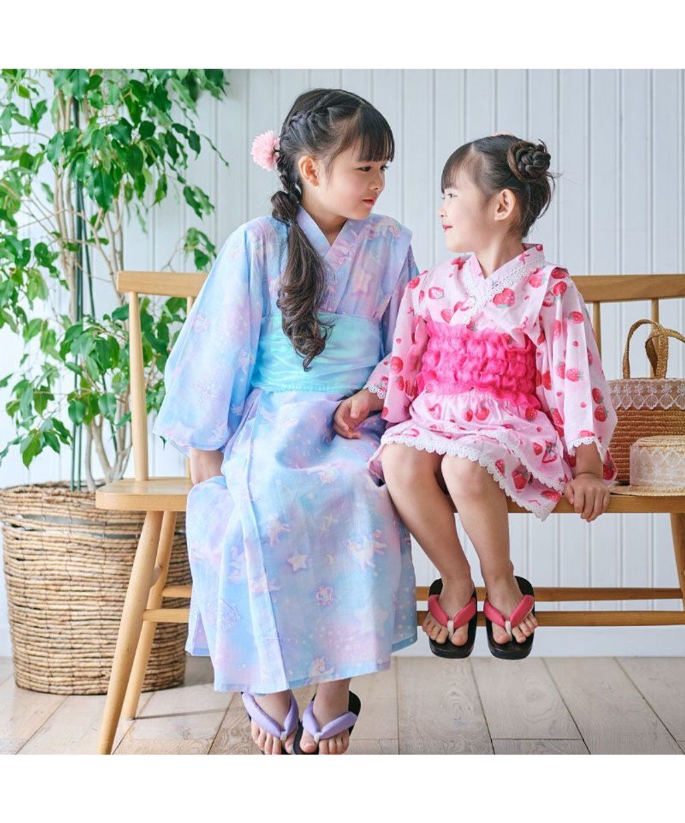 Mother garden マザーガーデン キッズ ドレス セパレート 浴衣 《野いちご 水彩柄》 95～100cm 