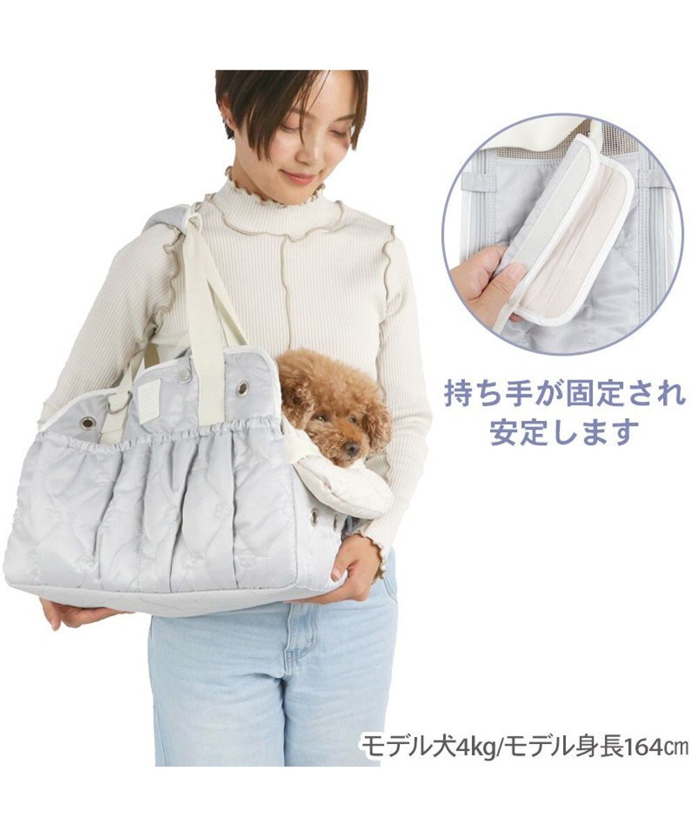 PET PARADISE ペットパラダイス キルティング キャリーバッグ 《グレー》 Ｍ 