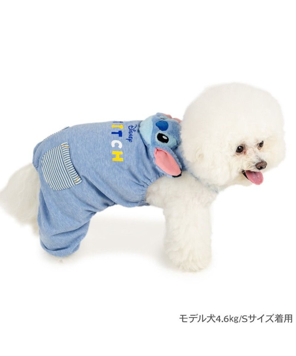 PET PARADISE ディズニー スティッチ 顔 ロンパース 《水色》小型犬 